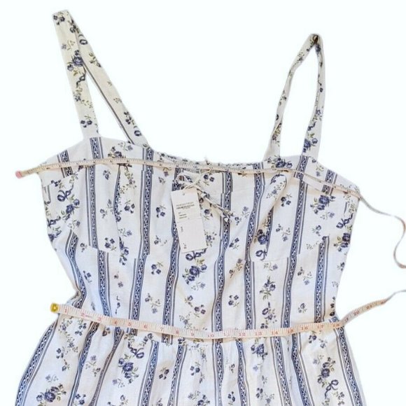 Reformation Maegan Linen Dress Retrofete White Floral 100% Linen Midi - Picture 6 of 10